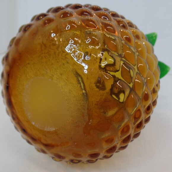 Unbranded Well Made Glass Pineapple 8 In. Tall X 4.5 In. Wide Vase, Hand Blown - Picture 8 of 12